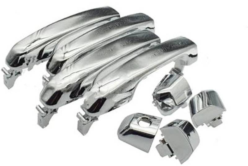 ZEMNLO Autoaußenseite vorne Links, for 4Runner 2010 2011 2012 2013 2014 2015 2016 Chromschwarz vorne hinten Links rechts außen 69210-60100,69211-60090(Black Rear 4 Chrome Front) von ZEMNLO
