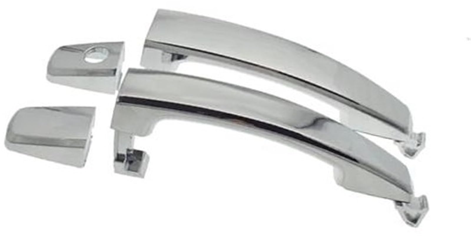 ZEMNLO Autoaußenseite vorne Links, for Chevy, for Aveo, for Captiva Außentürgriffe Chrom WKeyhole Vorne Hinten Links Rechts 96468266,96468306,96468280,96468254(Black Front Pair 1 Keyhole) von ZEMNLO