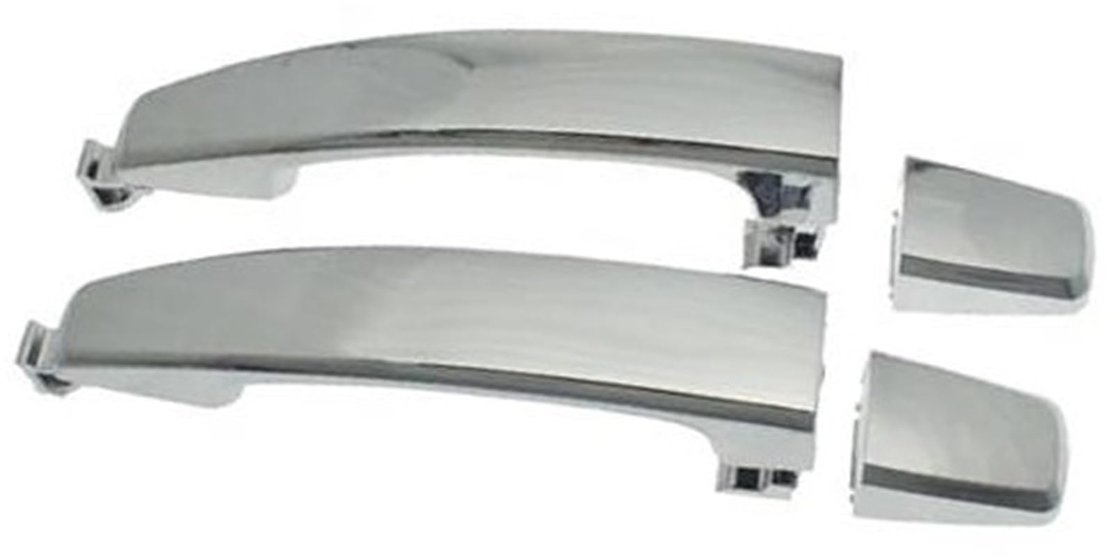 ZEMNLO Autoaußenseite vorne Links, for Chevy, for Aveo, for Captiva Außentürgriffe Chrom WKeyhole Vorne Hinten Links Rechts 96468266,96468306,96468280,96468254(Black Rear Pair No Keyhole) von ZEMNLO
