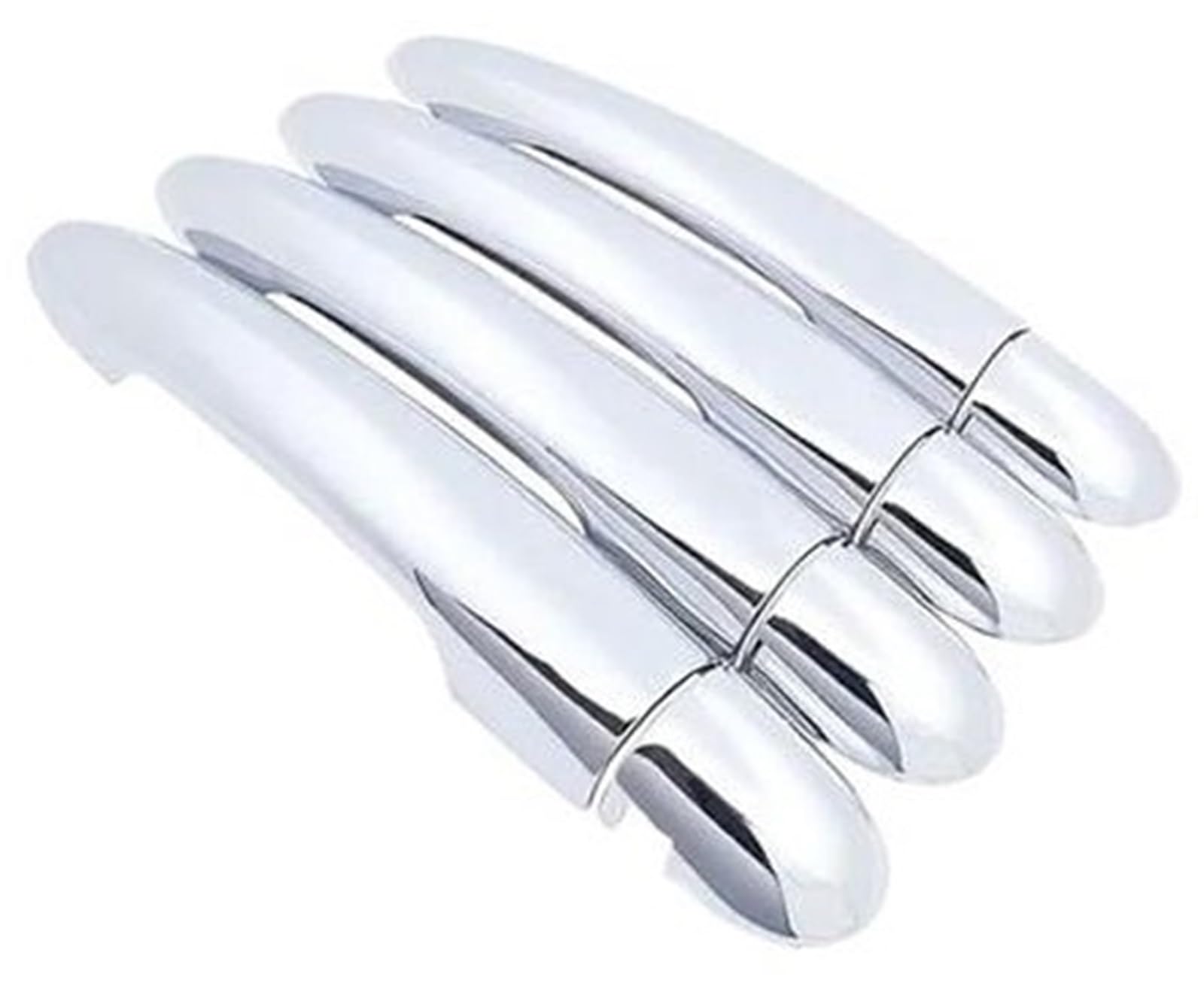 ZEMNLO Autoaußenseite vorne Links, for Clio III 2005 2006 2007 2008 2009 2010 2011 2012 Chrom Türgriffabdeckung Autozubehör Aufkleber Zierleiste Stylingkappe(Black B) von ZEMNLO