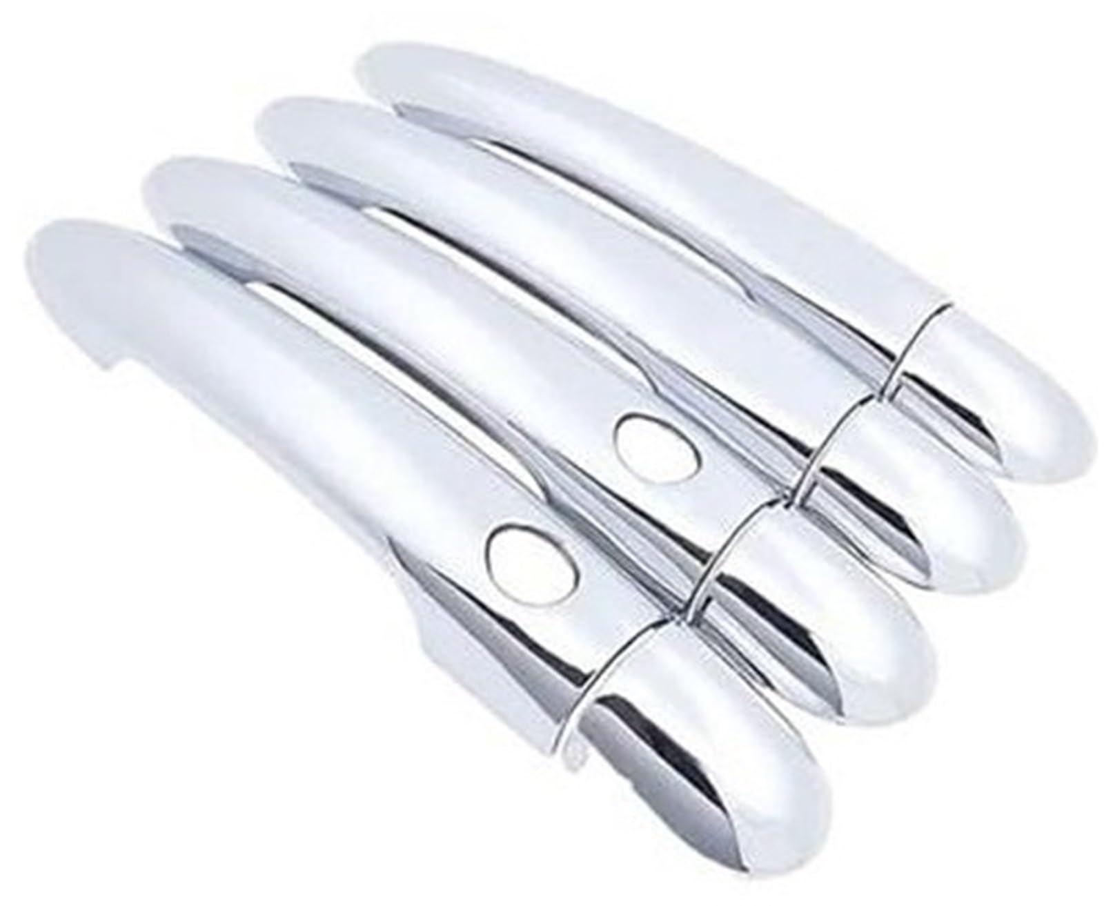 ZEMNLO Autoaußenseite vorne Links, for Clio III 2005 2006 2007 2008 2009 2010 2011 2012 Chrom Türgriffabdeckung Autozubehör Aufkleber Zierleiste Stylingkappe(Black D) von ZEMNLO