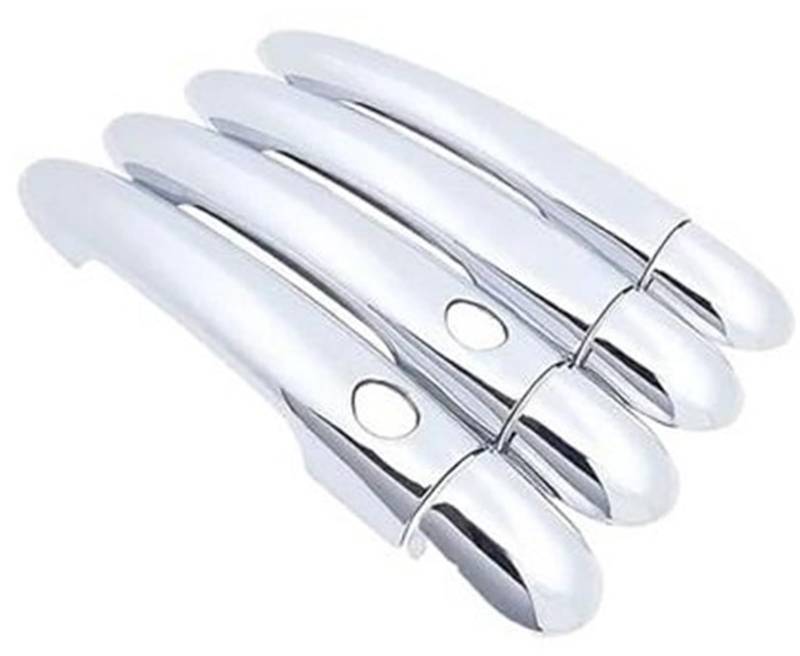 ZEMNLO Autoaußenseite vorne Links, for Clio III 2005 2006 2007 2008 2009 2010 2011 2012 Chrom Türgriffabdeckung Autozubehör Aufkleber Zierleiste Stylingkappe(Black D) von ZEMNLO