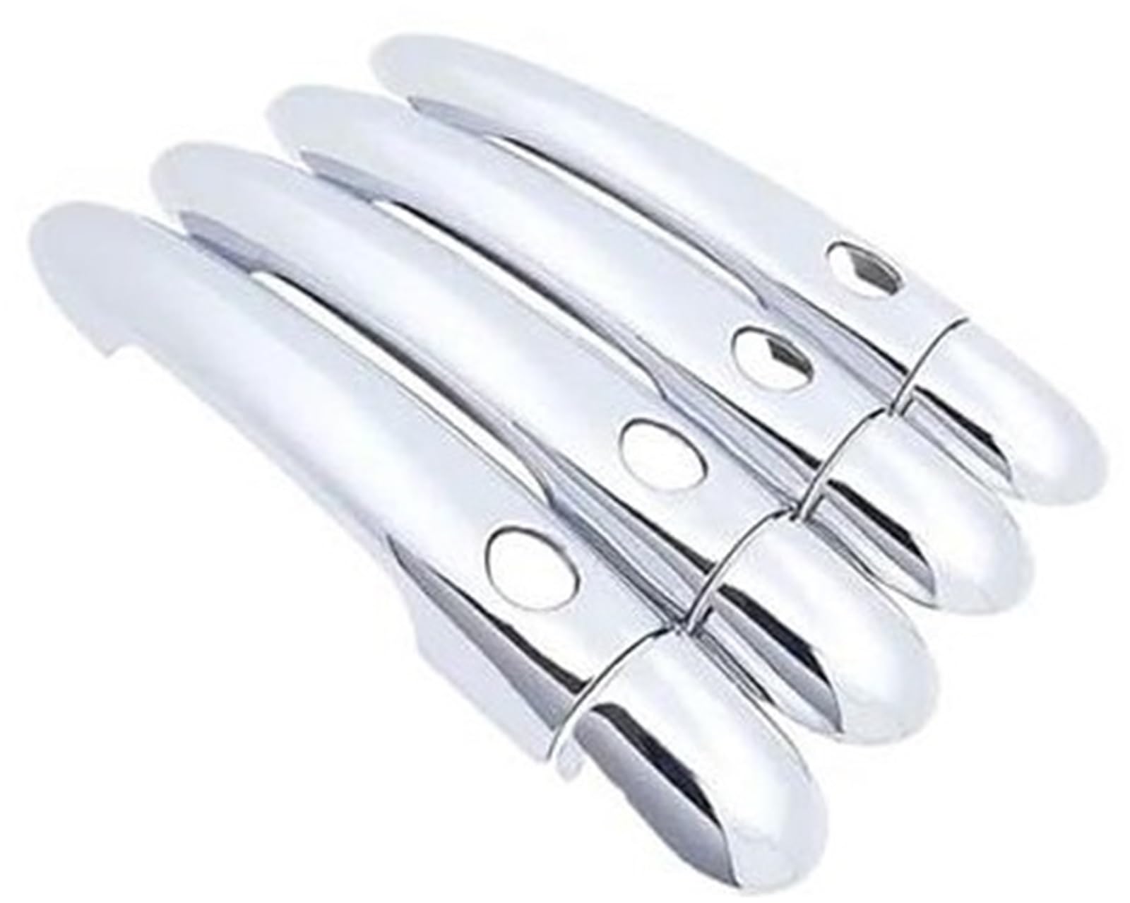 ZEMNLO Autoaußenseite vorne Links, for Clio III 2005 2006 2007 2008 2009 2010 2011 2012 Chrom Türgriffabdeckung Autozubehör Aufkleber Zierleiste Stylingkappe(Black E) von ZEMNLO