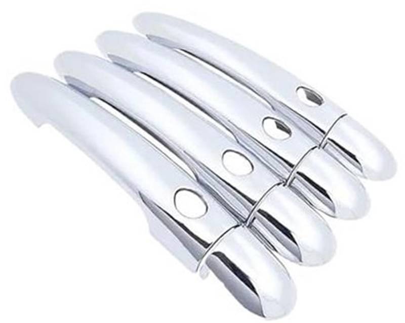 ZEMNLO Autoaußenseite vorne Links, for Clio III 2005 2006 2007 2008 2009 2010 2011 2012 Chrom Türgriffabdeckung Autozubehör Aufkleber Zierleiste Stylingkappe(Black E) von ZEMNLO