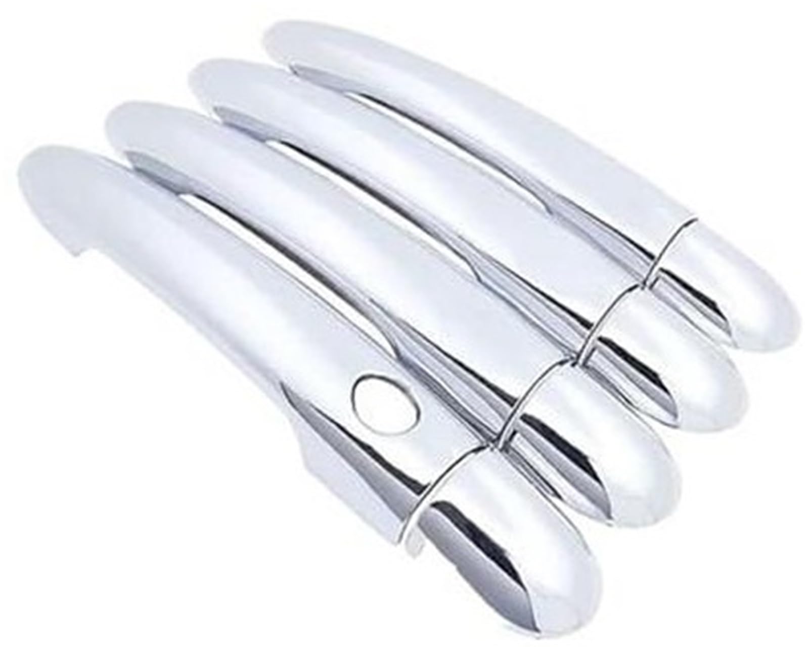 ZEMNLO Autoaußenseite vorne Links, for Clio III 2005 2006 2007 2008 2009 2010 2011 2012 Chrom Türgriffabdeckung Autozubehör Aufkleber Zierleiste Stylingkappe(Black H) von ZEMNLO