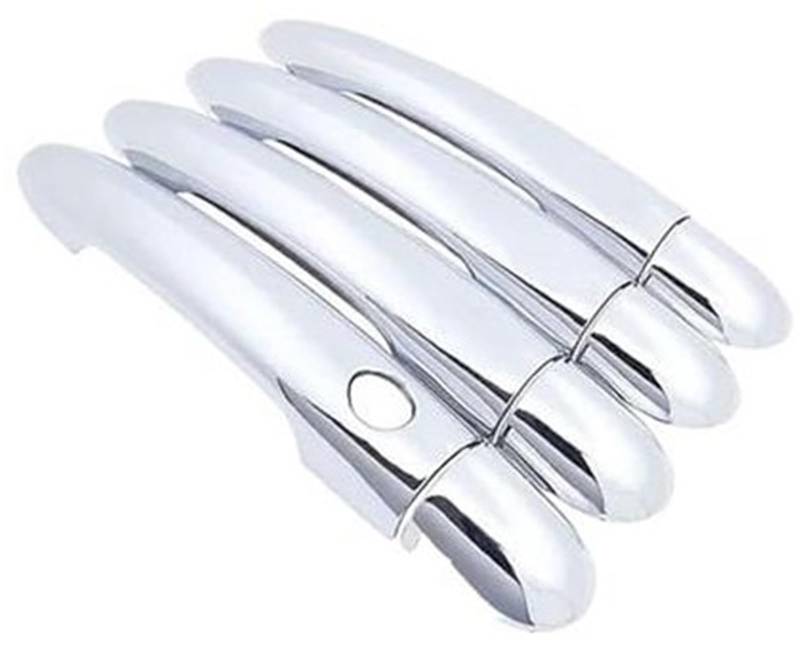 ZEMNLO Autoaußenseite vorne Links, for Clio III 2005 2006 2007 2008 2009 2010 2011 2012 Chrom Türgriffabdeckung Autozubehör Aufkleber Zierleiste Stylingkappe(Black H) von ZEMNLO