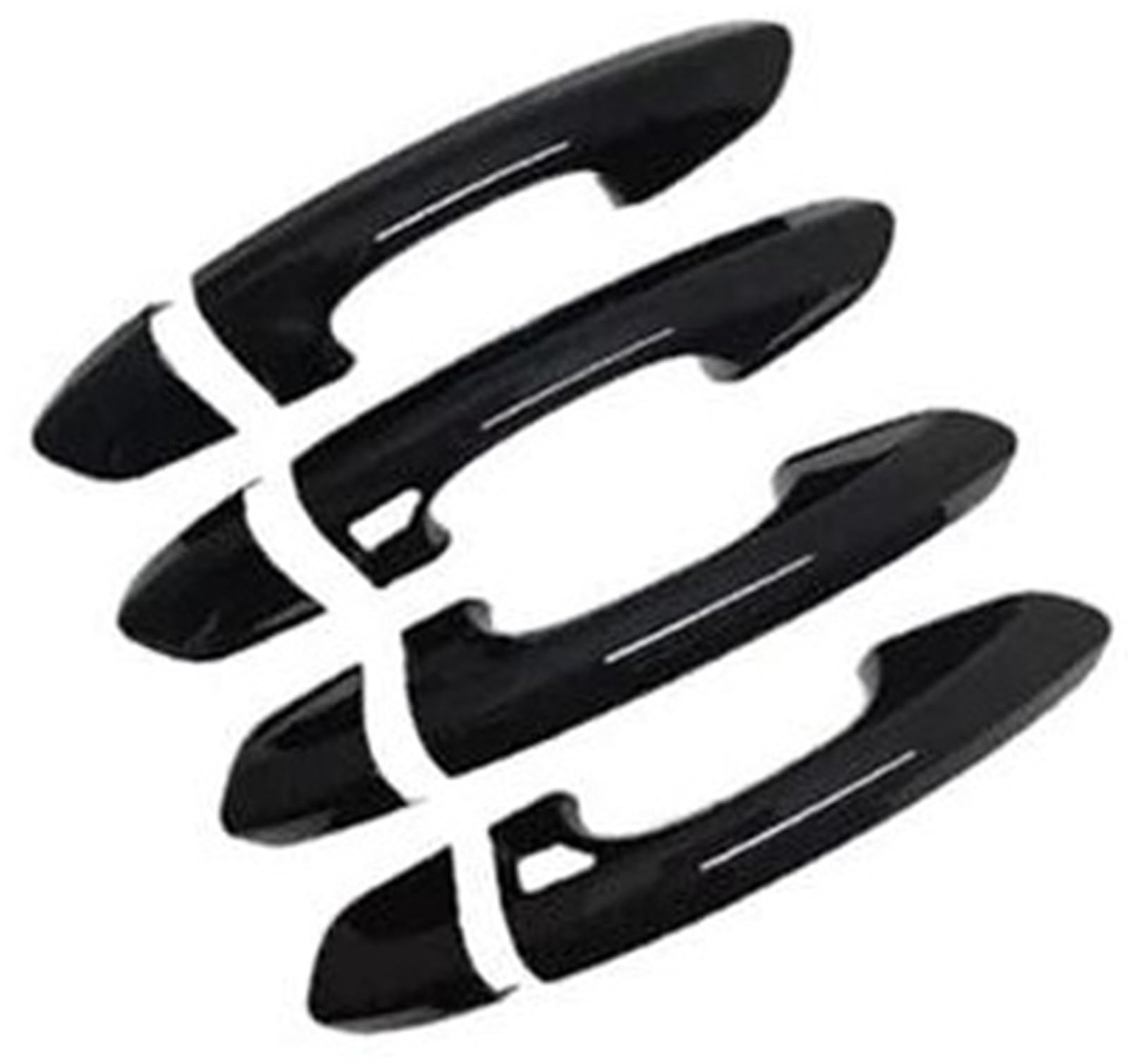 ZEMNLO Autoaußenseite vorne Links, for Mondeo, for Fusion 5 MK5 CD391 2014~2022 Schwarz glänzend, for Smart, Türgriffabdeckung Aufkleber Zierleiste Autoschutzfolie Zubehör(Black 2 Keyless Entry) von ZEMNLO
