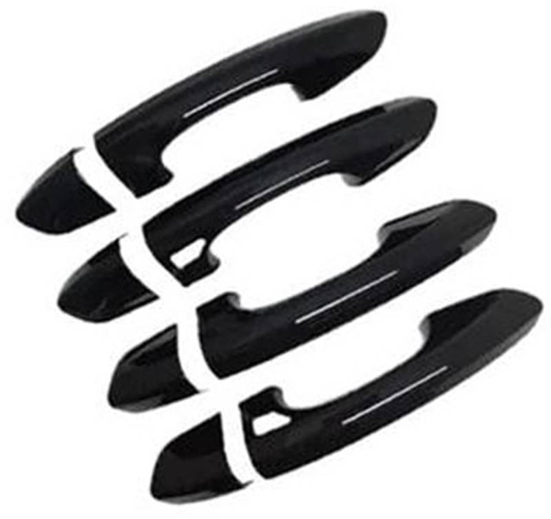 ZEMNLO Autoaußenseite vorne Links, for Mondeo, for Fusion 5 MK5 CD391 2014~2022 Schwarz glänzend, for Smart, Türgriffabdeckung Aufkleber Zierleiste Autoschutzfolie Zubehör(Black 2 Keyless Entry) von ZEMNLO