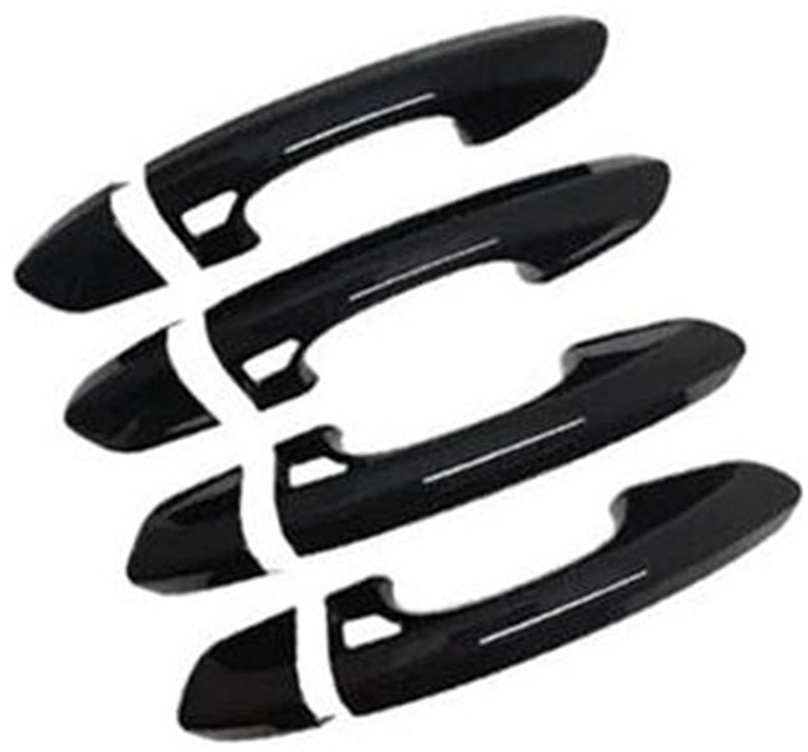 ZEMNLO Autoaußenseite vorne Links, for Mondeo, for Fusion 5 MK5 CD391 2014~2022 Schwarz glänzend, for Smart, Türgriffabdeckung Aufkleber Zierleiste Autoschutzfolie Zubehör(Black 4 Keyless Entry) von ZEMNLO