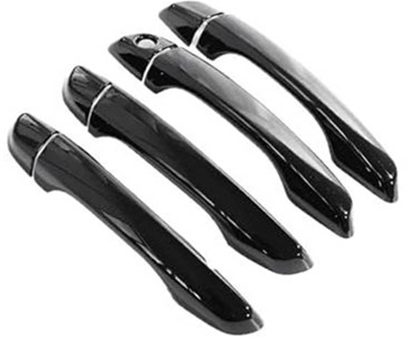 ZEMNLO Autoaußenseite vorne Links, for Opel, for Mokka 2021 2022 2023 Autochrom-Türgriff Luxuriöses Äußeres Auto-Styling Kratzfestes Zubehör(Black Metallic Blcak 4pcs) von ZEMNLO