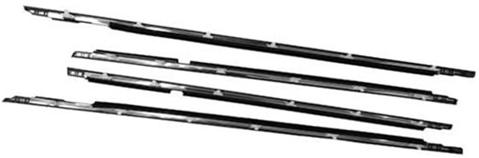 ZEMNLO Autotürkantenschutz, for Toyota, for Land Cruiser, LC80 FZJ80 LX450 1990-1998 Fensterdichtungen Seitentür-Außenformdichtungsband 75710-60021 Fensterdichtungsstreifen(Black Chrome) von ZEMNLO