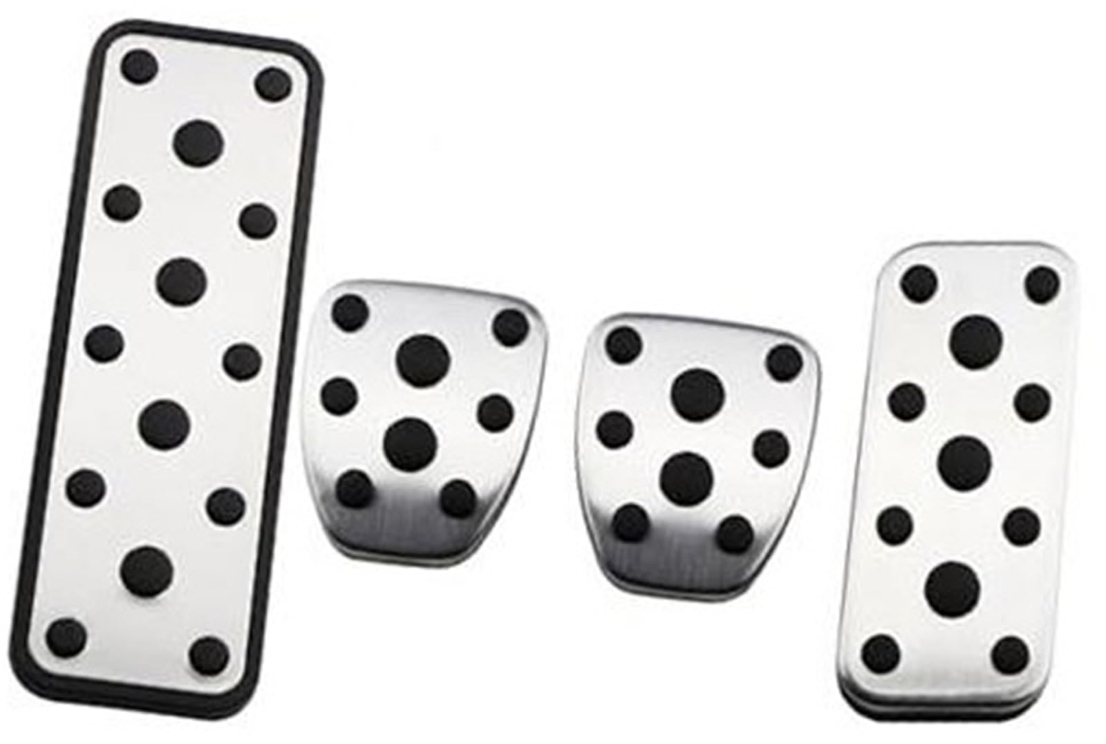 ZEMNLO Edelstahl Auto Bremspedal Pad Abdeckung Restfoot Pedale, for Subaru, for Forester, SG 2003-2005 Auto Schutz Abdeckungen(Black MT with Rest) von ZEMNLO