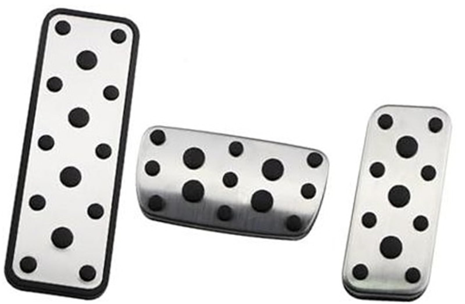 ZEMNLO Edelstahl Auto Bremspedal Pad Abdeckung Restfoot Pedale, for Subaru, for Forester, SG 2003-2005 Auto Schutz Abdeckungen(Black at with Rest) von ZEMNLO