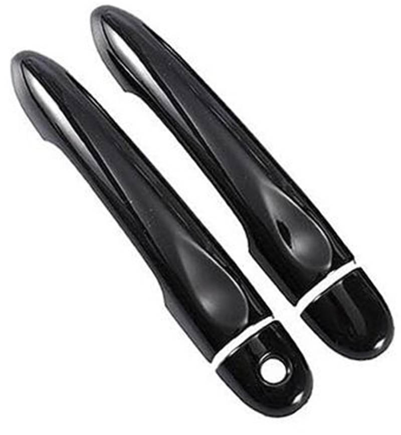 ZEMNLO Glänzend Schwarze Autotürgriffabdeckung, for Renault, Megane 3 MK3 III 2008 2009 2010 2011 2012 2013 2014 2016 Chrom-Türgriffabdeckungen(Black 2dr 1 Key No Button) von ZEMNLO