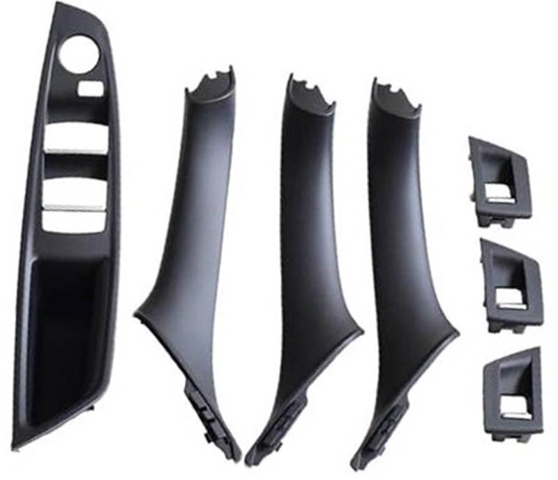ZEMNLO LHD 7-teiliges Set Auto-Innentürgriff-Zugverkleidung for Beifahrertür, for, F10 F11 F18 520i 523i 525i 528i 535i 51417225851 Türgriffverkleidung im Auto(Black-7pcs) von ZEMNLO