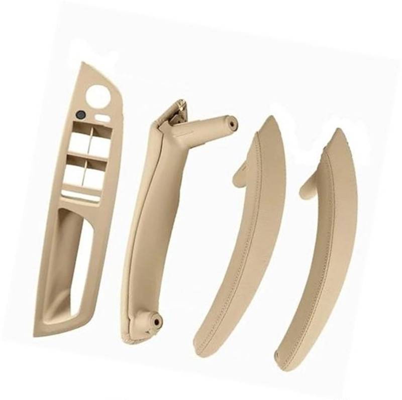 ZEMNLO LHD RHD Auto Innentür Leder Zuggriff Halterung Verkleidungsabdeckung, for, E70 E71 X5 X6 2007-2013 Autozubehör Türgriffverkleidung im Auto(LHD-Beige-Standard) von ZEMNLO