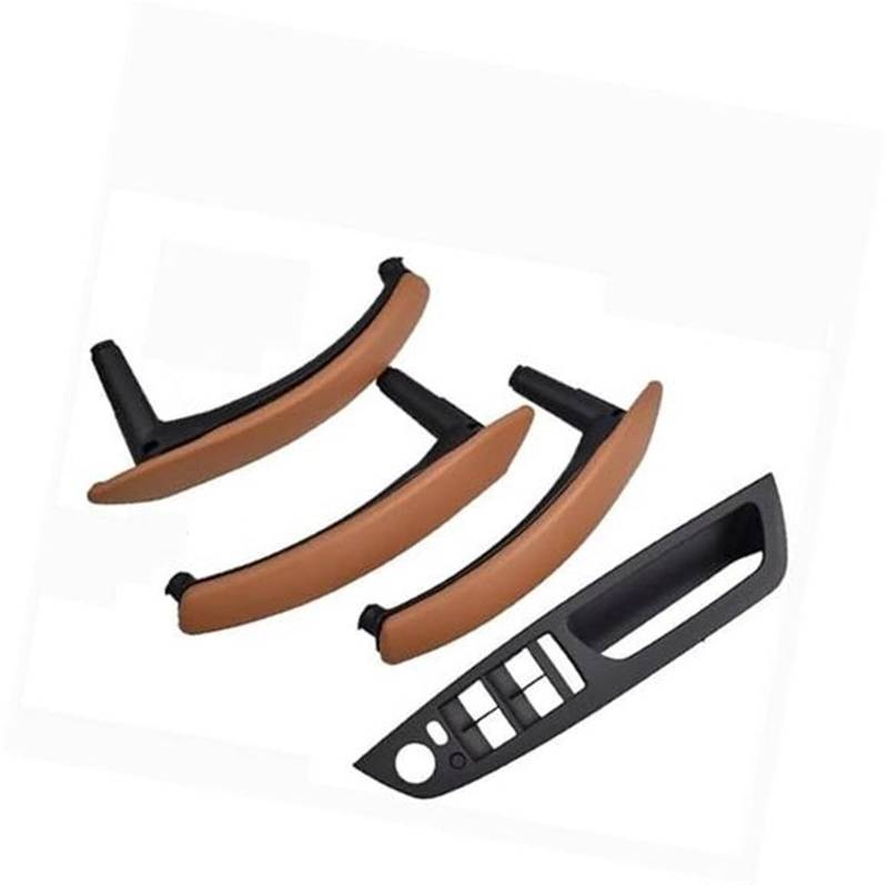 ZEMNLO LHD RHD Auto Innentür Leder Zuggriff Halterung Verkleidungsabdeckung, for, E70 E71 X5 X6 2007-2013 Autozubehör Türgriffverkleidung im Auto(RHD-Brown-Standard) von ZEMNLO