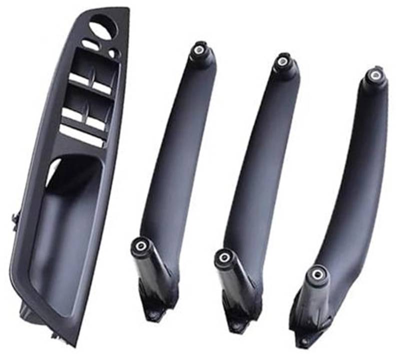 ZEMNLO LHD RHD Innentürgriff Griff Armlehnenverkleidung Ersatz, for, X5 X6 E70 E71 E72 2007–2013 51416969405 51416969401 Türgriffverkleidung im Auto(RHD Black 4Pcs) von ZEMNLO