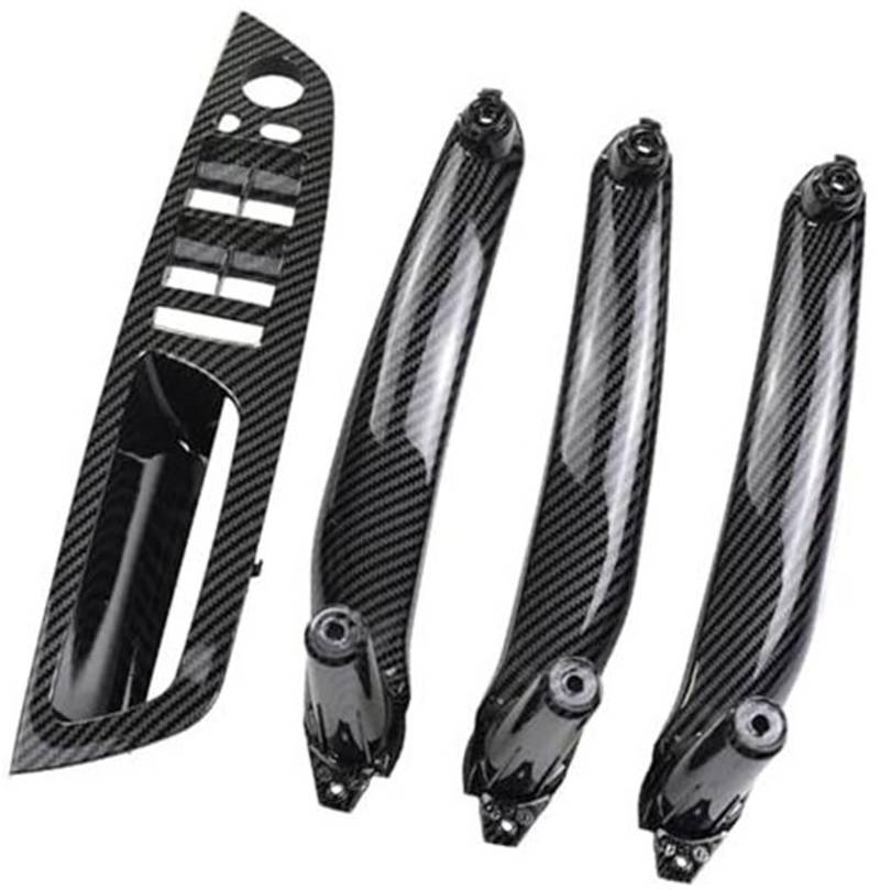 ZEMNLO Linker rechter Ruderantrieb-Innentürgriff, for, E70 E71 E72 X5 X6 Panel Pull Trim Cover 51416969401 51416969402 Türgriffverkleidung im Auto(Carbon fiber-4pcs) von ZEMNLO