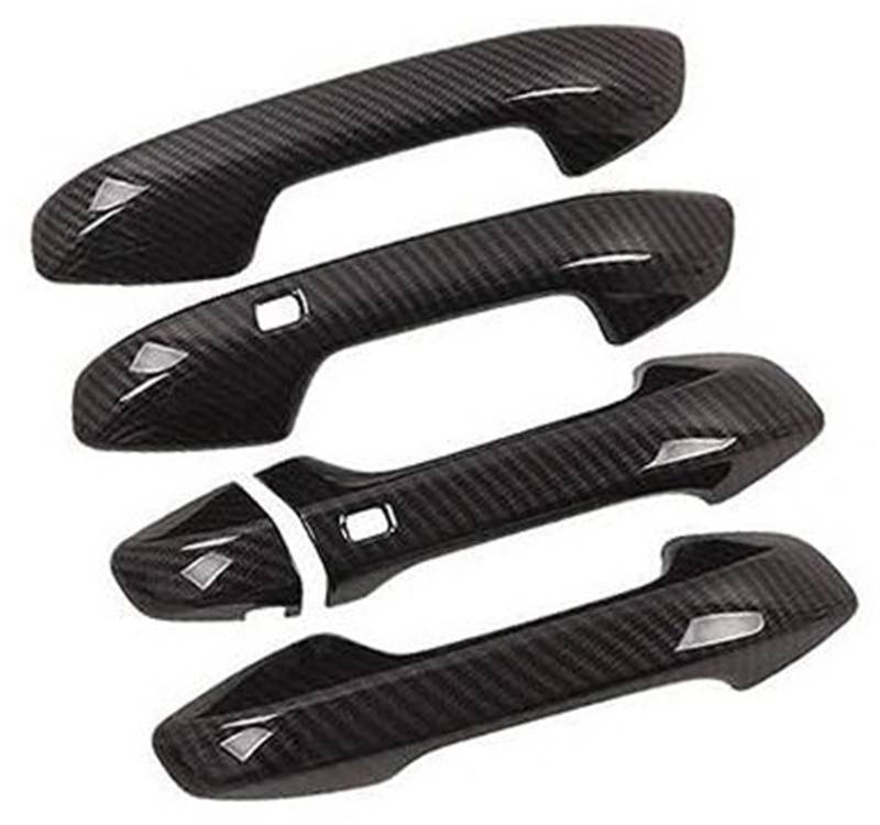 ZEMNLO RHD, for Kia, Ceed 3 Cee'd CEE D SW Proceed 2018-2021 Kohlefaser-Autotürgriffabdeckung Chrom-Türgriffabdeckungen(Black Handle 2 Buttons) von ZEMNLO