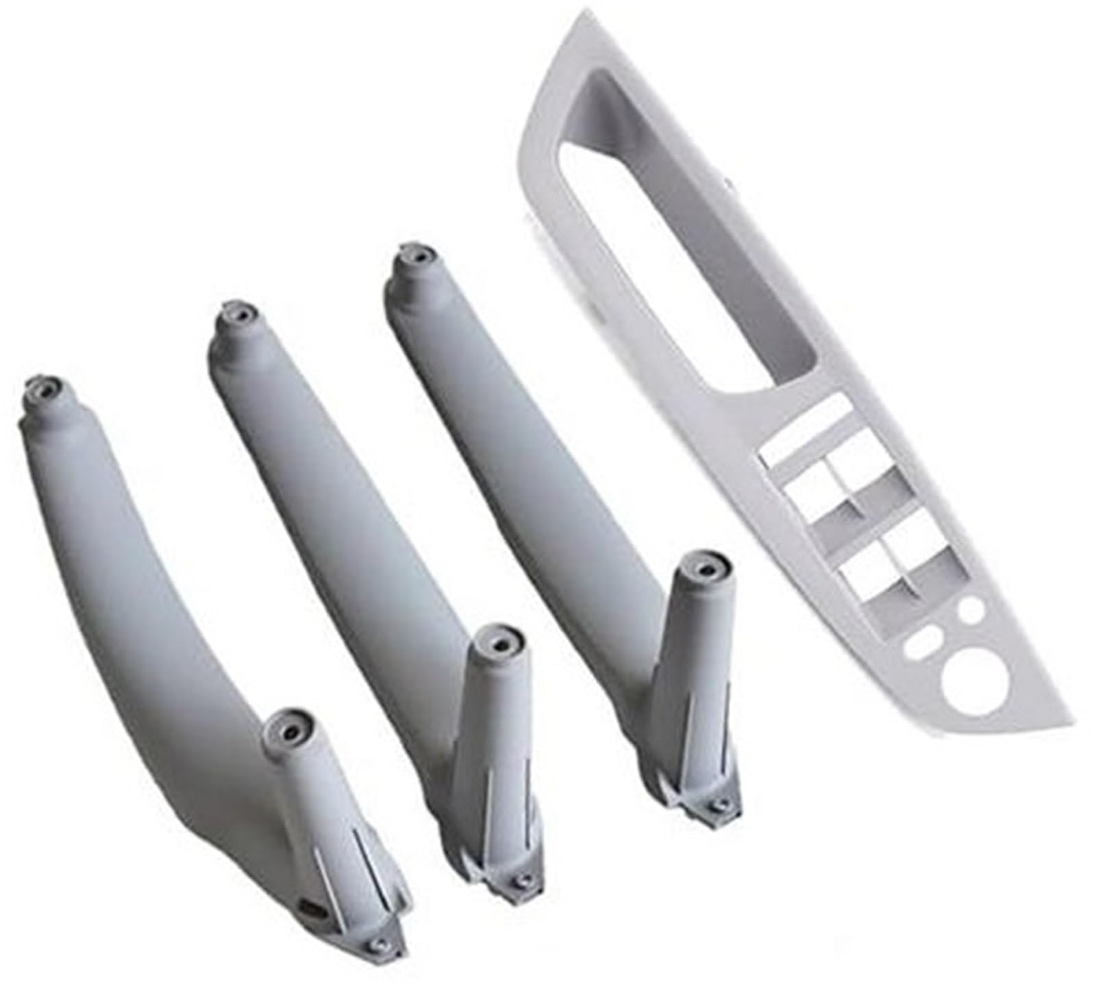 ZEMNLO Rechts Links Innentürverkleidung Griff Pull Trim Halter Auto Innenzubehör, for, E70 X5 E71 E72 X6 SAV Auto Styling 51416969401 Türgriffverkleidung im Auto(Gray-4pcs) von ZEMNLO