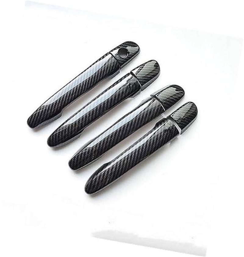ZEMNLO Rechtslenker, for Mazda, 6 2010–2019, Kohlefaser-Autotürgriffabdeckung Chrom-Türgriffabdeckungen(Black 1 Keyhole 0 Button) von ZEMNLO