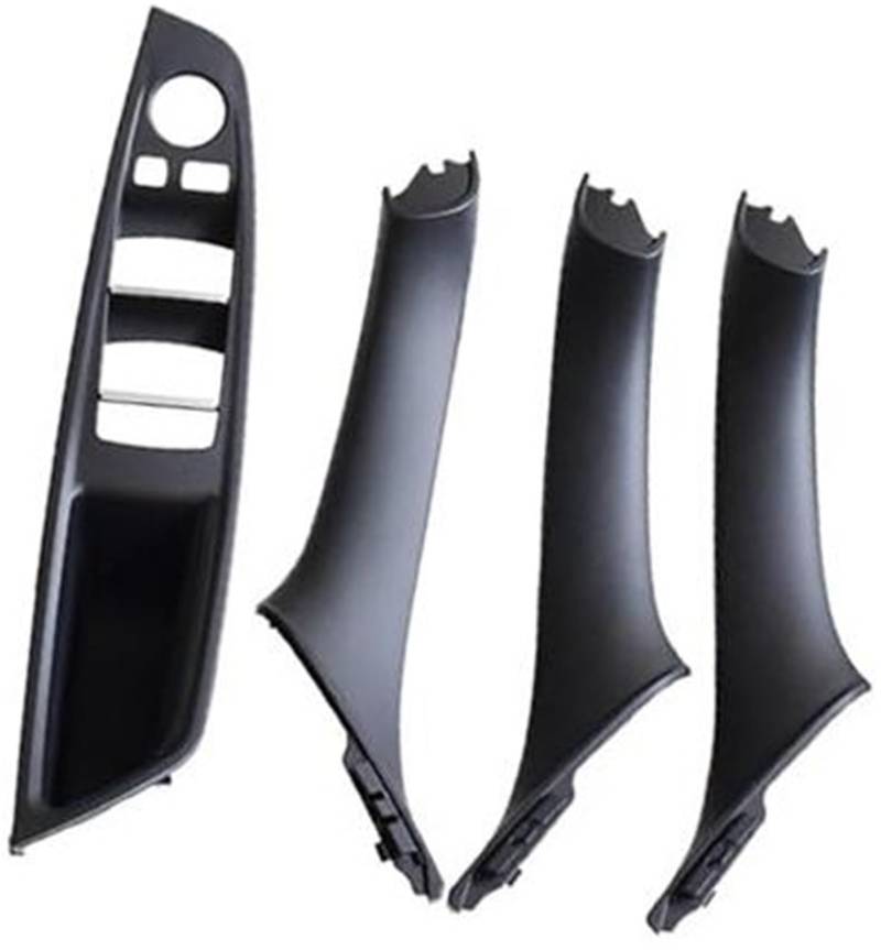 ZEMNLO Rotbraune Innentürgriff-Armlehnen-Limousinenverkleidung, for, 5 Serie F10 F11 520i 525d 535i 550i 523i 51417225853 Türgriffverkleidung im Auto(Black-4pcs) von ZEMNLO