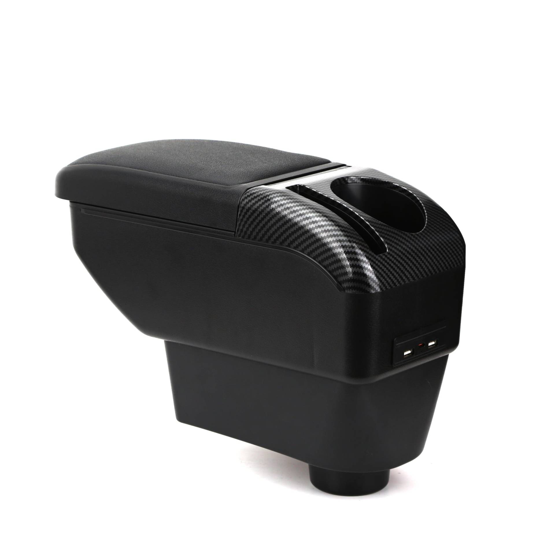 ZENVI MittelArmlehnen Compatible with Seat Ibiza Armlehnen Mittelkonsolen Veranstalter Armlehnen Doppelter Stauraum Verwendbar als Ellbogenstütze（Schwarzer Stil） (Ibiza 6j 2008-2016) von ZENVI