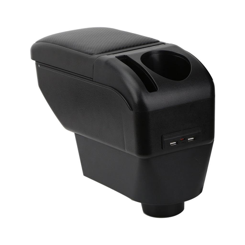 ZENVI MittelArmlehnen Compatible with Seat Ibiza Armlehnen Mittelkonsolen Veranstalter Armlehnen Doppelter Stauraum Verwendbar Ellbogenstütze（Kohlefaser-Stil） (Ibiza 6j 2008-2016) von ZENVI