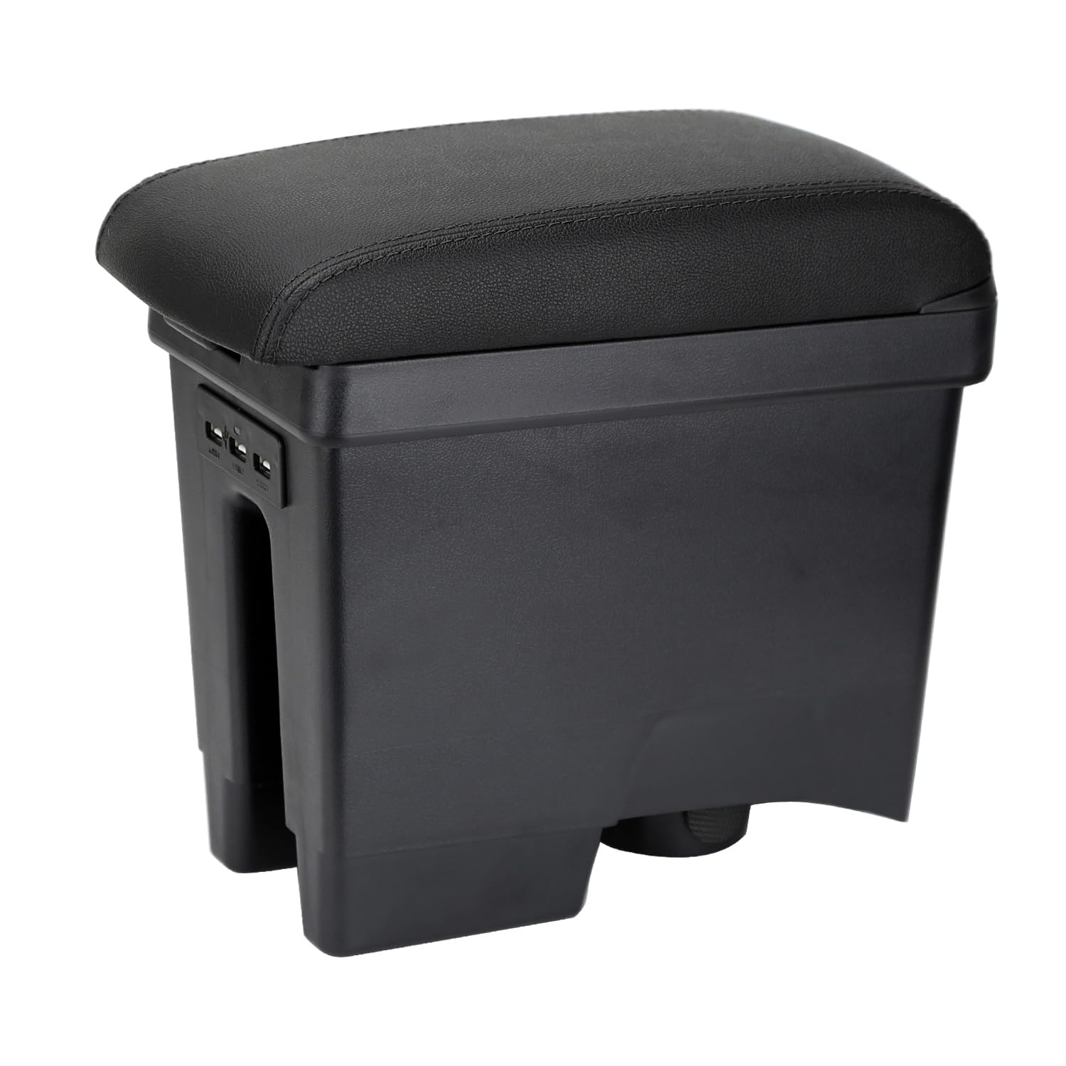 ZENVI MittelArmlehnen Compatible with Volkswagen VW Polo Armlehnen Verwendbar als Ellbogenstütze (2010-2018, Schwarz genäht) von ZENVI