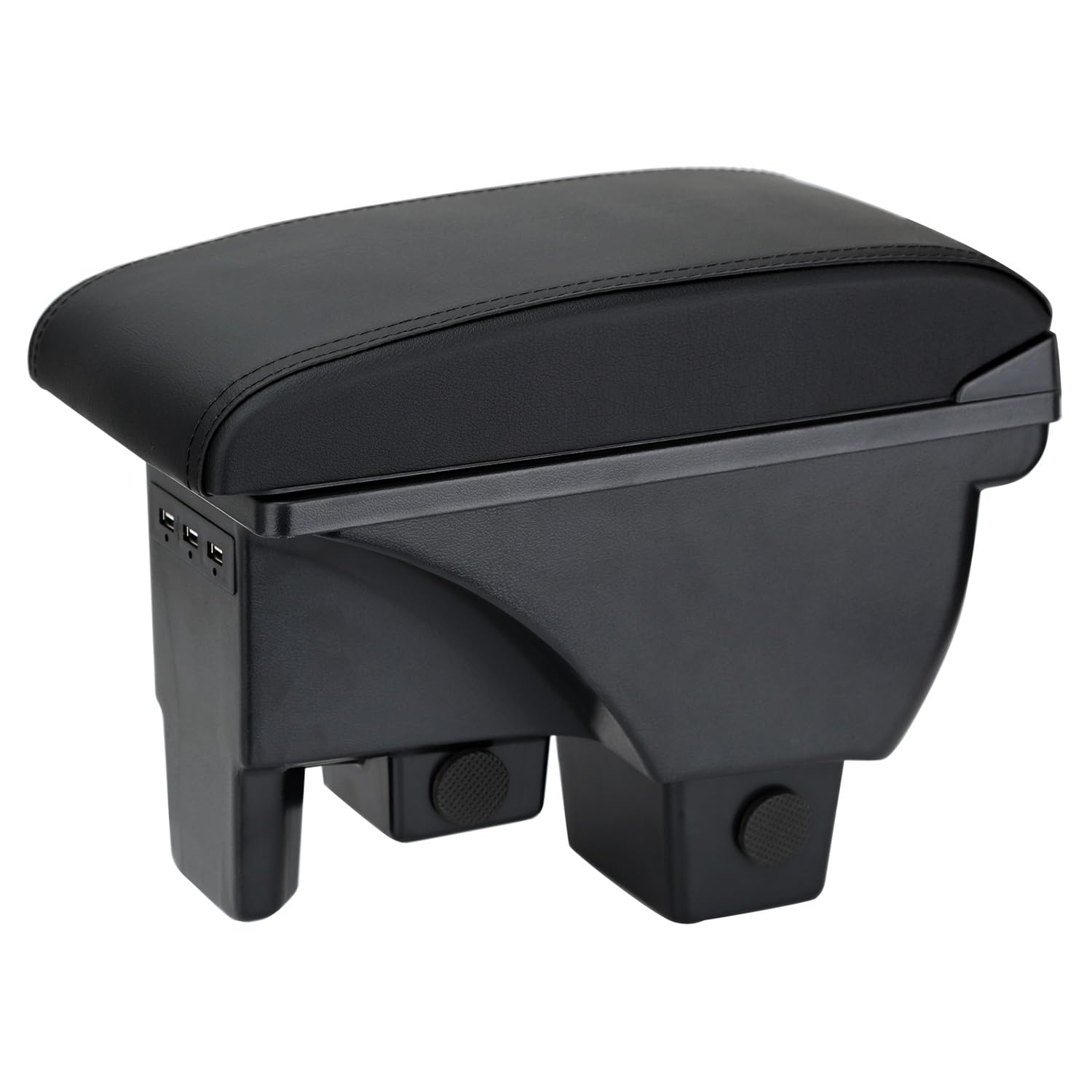ZENVI MittelArmlehnen Compatible with Volkswagen VW Polo Armlehnen Verwendbar als Ellbogenstütze (2020-2024, Schwarz genäht) von ZENVI