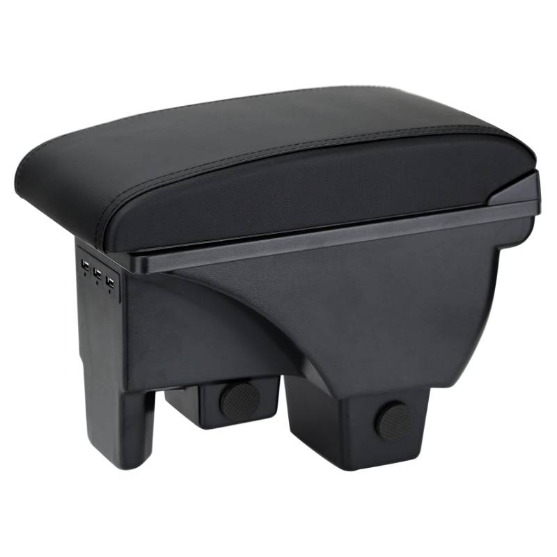 ZENVI MittelArmlehnen Compatible with Volkswagen VW Polo Armlehnen Verwendbar als Ellbogenstütze (2020-2024, Schwarz genäht) von ZENVI