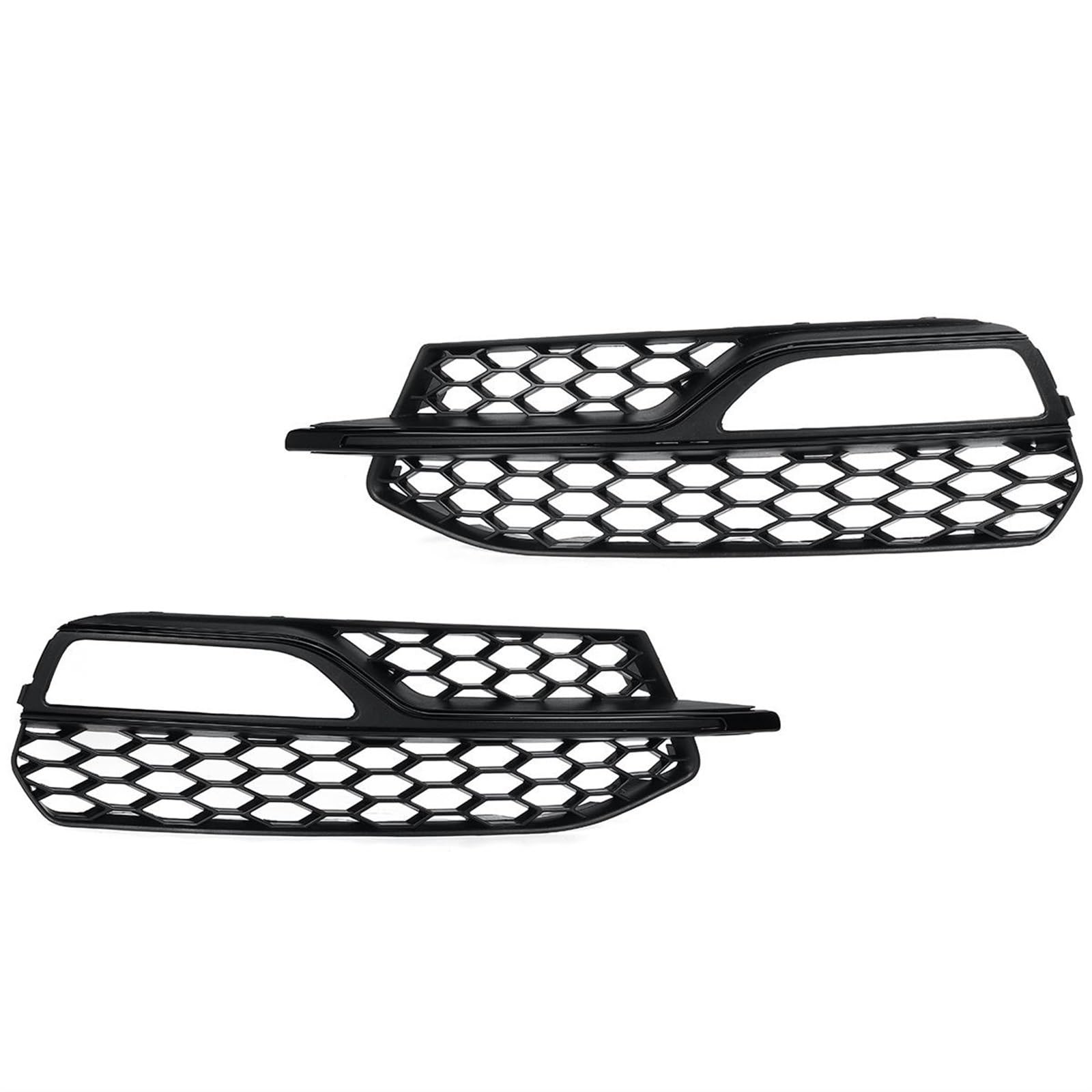 Auto Front Gril Ein Paar Für A3 S3 S-Line 2014–2016 Auto Nebelscheinwerfer Grill Lampenabdeckung Waben Sechskant Frontgrill Front- & Kühlergrille(Glänzend schwarz) von ZERMEA