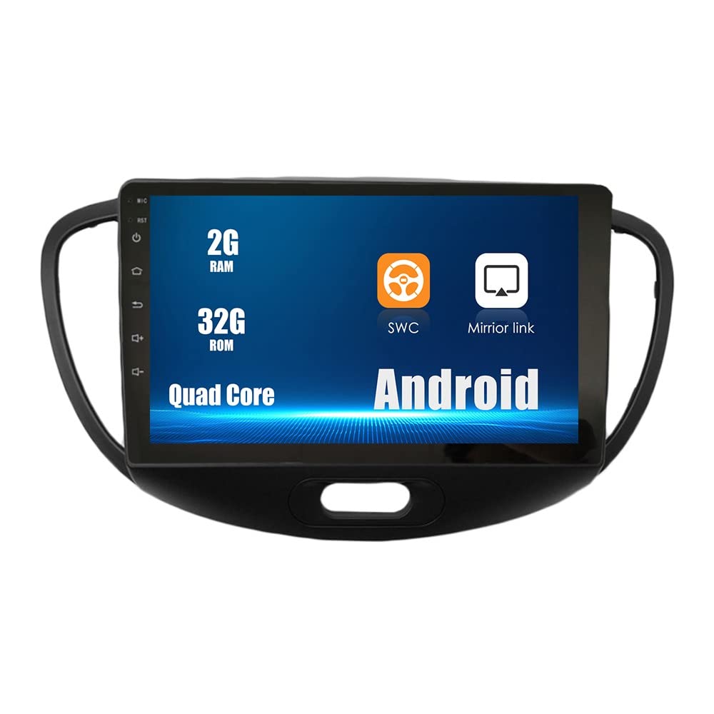 ZERTRAN Android 10 Autoradio Autonavigation Stereo Multimedia Player GPS Radio 2.5D Touchscreen fürHYUNDAI I10 2008-2012 von ZERTRAN