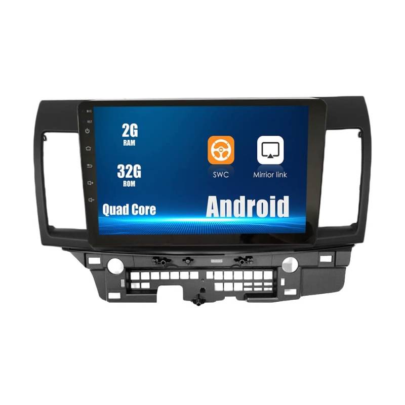Android 10 Autoradio Autonavigation Stereo Multimedia Player GPS Radio 2.5D Touchscreen fürMitsubishi Lancer 2006-2018 von ZERTRAN