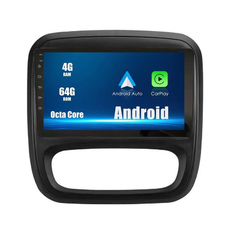 ZERTRAN Android 10 Autoradio Autonavigation Stereo Multimedia Player GPS Radio 2.5D Touchscreen fürRENAULT TRAFIC/OPEL VIVARO 2015 von ZERTRAN