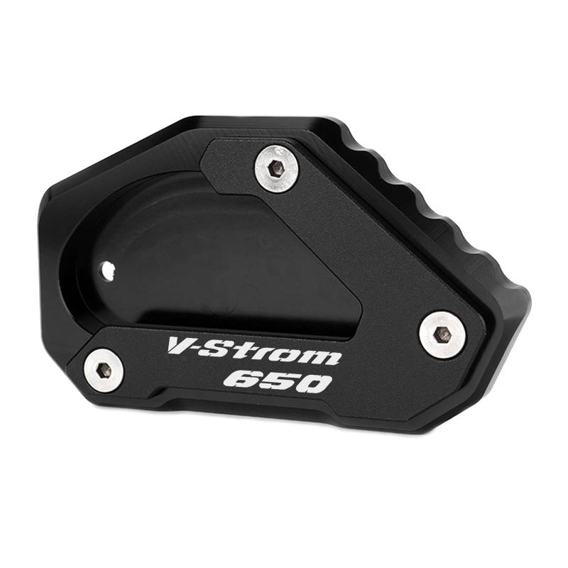 ZESIDIMO für Suzuki vstrom 650 V-Strom 650XT DL650 2004-2022 Seitenständer Verlängerung Platte Motorrad Zubehör vstrom650 dl650xt (Schwarz) von ZESIDIMO