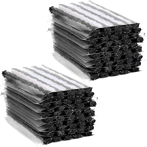 ZESLIV 100 Stk Vulkanisierungsstreifen 100mm*6mm Vulkanisierstreifen für KFZ Auto PKW Farrad Reifenreparatur Streifen Schwarz ZESLIV 100 Stk Vulkanisierungsstreifen 100mm*6mm Vulkanisierstreifen für KFZ Auto PKW Farrad Reifenreparatur Streifen Schwarz von ZESLIV
