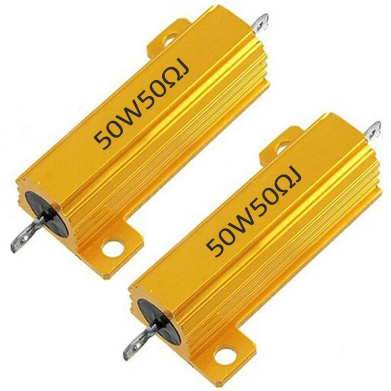 ZESLIV 2 Stk 50 Watt 50 Ohm Drahtwiderstände Widerstand im Aluminiumgehäuse Gewindebohrer Wirewound Lastwiderstände von ZESLIV