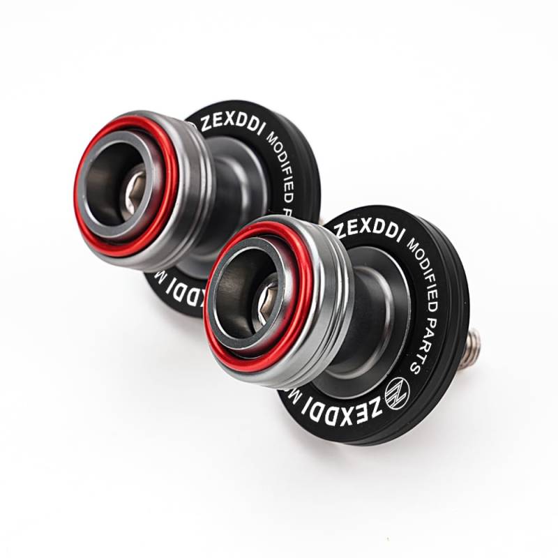 ZEXDDI Motorrad 8 mm CNC Schwinge Spools Ständer Universalschrauben passend für Z900 Z650 Ninja 650 400 500 V650/S/A VStrom 650 GSXS750 GSXR 750 600 1000 CBR 1000RR 600RR Sliders Schwingenspool (Rot) von ZEXDDI