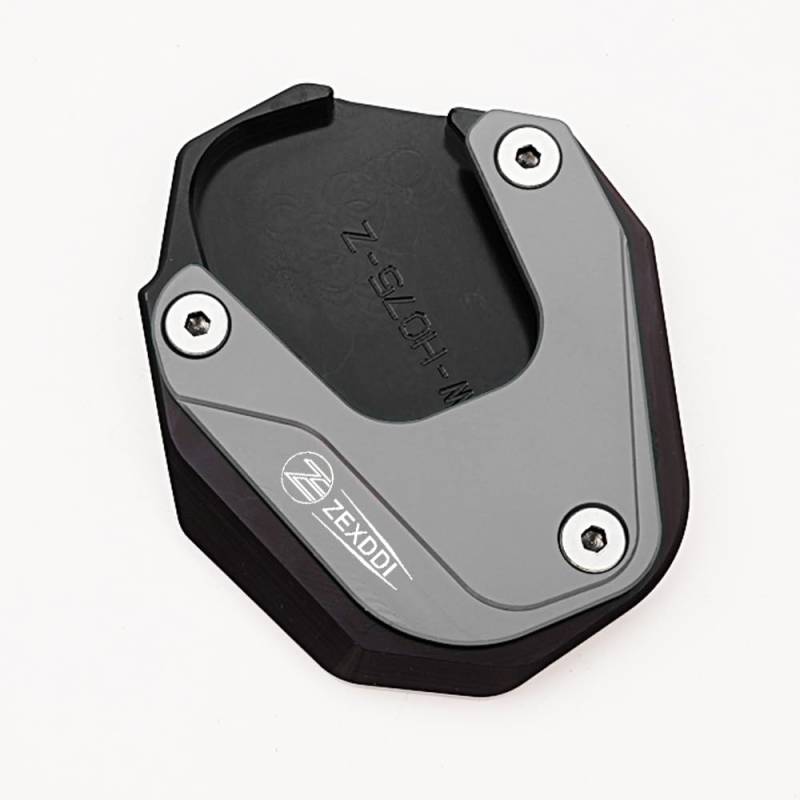 ZEXDDI Passend für Hon-da XADV X-ADV X ADV 750 NC750X NC750 X 2021-2024 Motorrad CNC Seitenständer Verlängerung Pad Kickstand Fuß Vergrößerung Platte Zubehör (Grau) von ZEXDDI