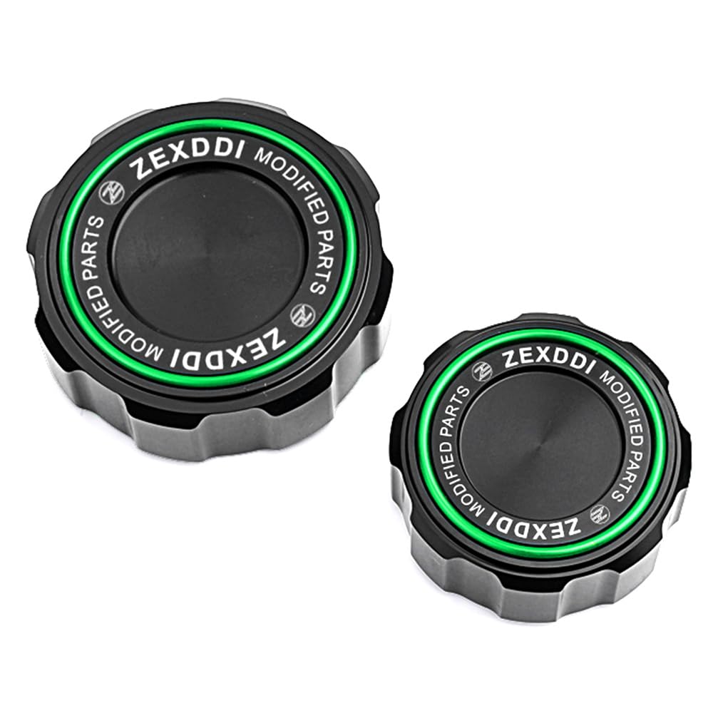 ZEXDDI Passend für Ka-wasaki Z750 Ninja 1000 Ninja1000SX ZX6R Z900SE Z900RS ZH2 Motorrad 2 Stück CNC vorne hinten Bremsflüssigkeitsbehälter Abdeckkappen Zubehör ZEXDDI Passend für Ka-wasaki Z750 Ninja 1000 Ninja1000SX ZX6R Z900SE Z900RS ZH2 Motorrad 2 Stück CNC vorne hinten Bremsflüssigkeitsbehälter Abdeckkappen Zubehör von ZEXDDI