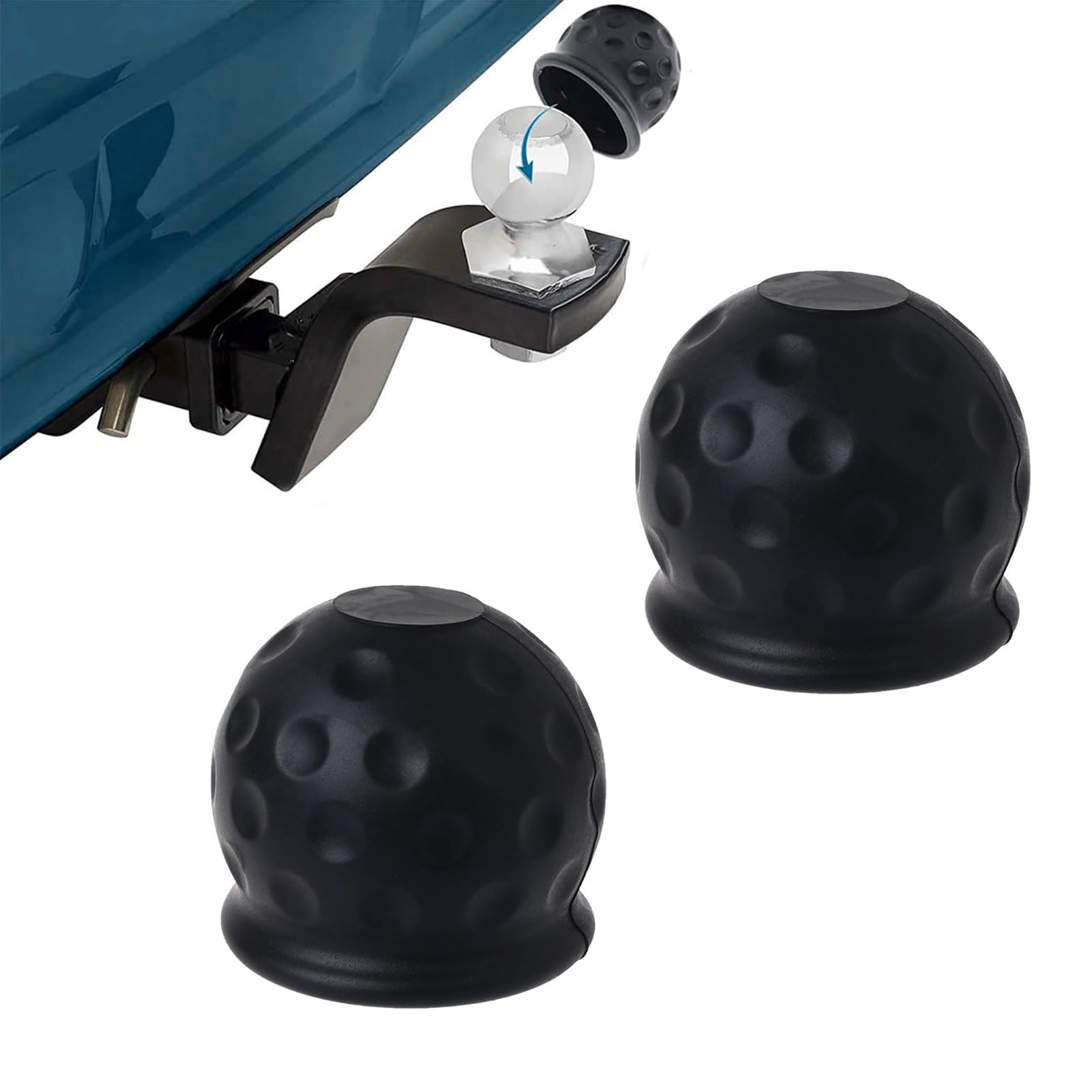 ZFRITP 2 Pcs Schwarz Anhängerkupplung Abdeckung,Kappe Anhängerkupplung,Gummi Kugelkopf Abdeckung,Auto-Kugelkopf-Schutzhülle,Geeignet Für Anhänger, Autos, Lkws, Wohnmobile ZFRITP 2 Pcs Schwarz Anhängerkupplung Abdeckung,Kappe Anhängerkupplung,Gummi Kugelkopf Abdeckung,Auto-Kugelkopf-Schutzhülle,Geeignet Für Anhänger, Autos, Lkws, Wohnmobile von ZFRITP