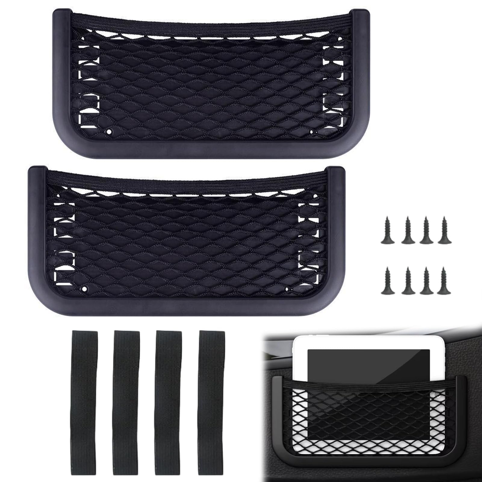 ZFRITP 2 Stück Auto Aufbewahrungsnetz,Selbstklebendes Netztasche Auto,Kofferraum Netztasche Fach zum kleben oder Schrauben Ablagenetz für Fahrzeuge, Boot, Wohnwagen, Schrank sowie Innenräume. ZFRITP 2 Stück Auto Aufbewahrungsnetz,Selbstklebendes Netztasche Auto,Kofferraum Netztasche Fach zum kleben oder Schrauben Ablagenetz für Fahrzeuge, Boot, Wohnwagen, Schrank sowie Innenräume. von ZFRITP