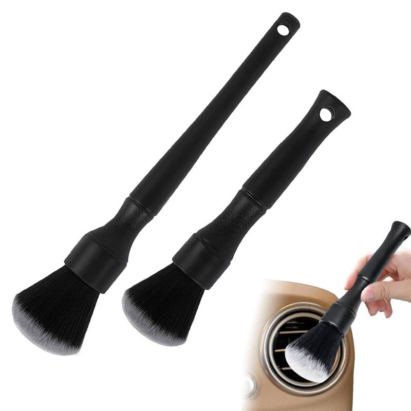 ZFRITP 2 Stück Autodetailing, Reinigungspinsel für Auto, Detailing, Reinigungspinsel, Auto-Reinigungspinsel, Auto-Reinigungspinsel, Auto-Reinigungsbürste, Auto-Reinigungsbürste, Reinigungspinsel von ZFRITP