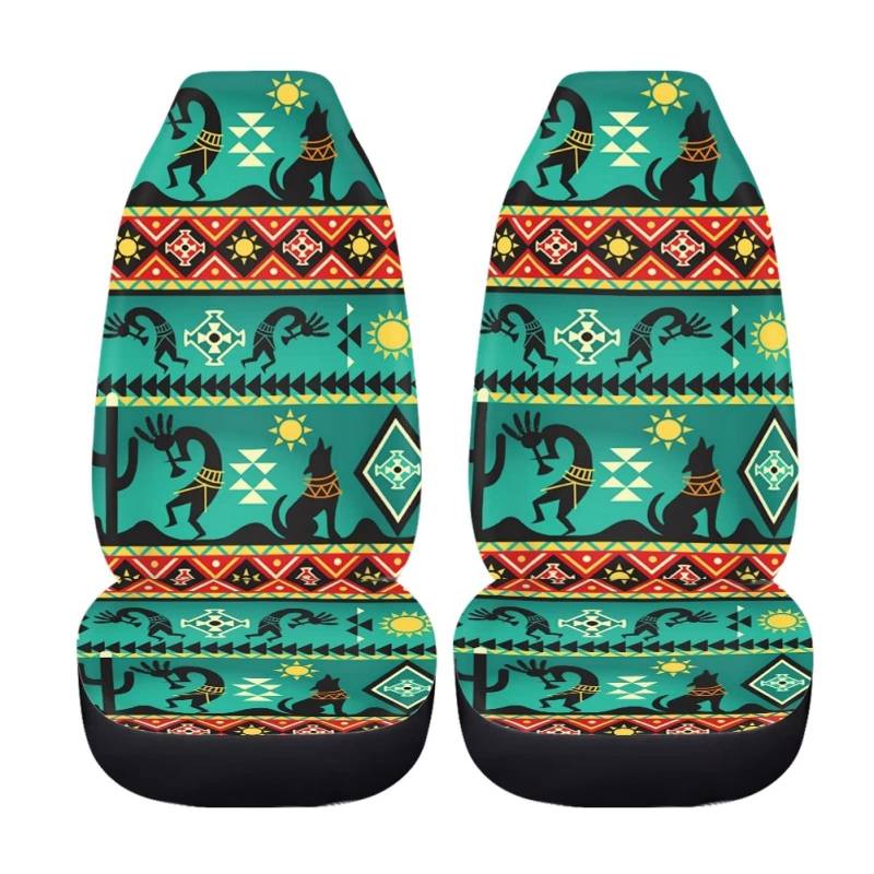 ZFRXIGN Autositzbezüge für Damen, universeller Autositzbezug, Boho-Azteken-Satteldecke, Mattenbezug, Südwest-SUV, Dekor, Türkis von ZFRXIGN