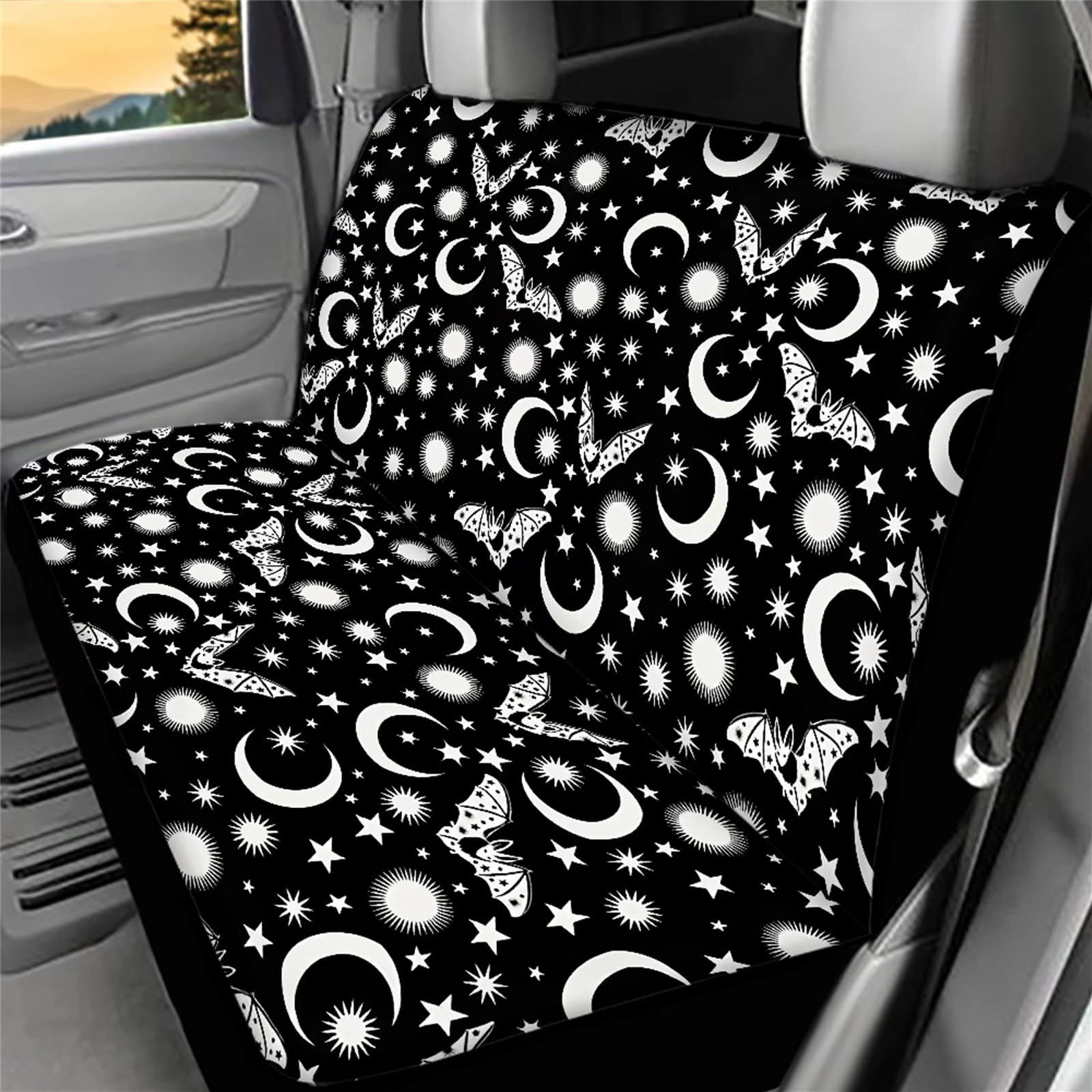 ZFRXIGN Autositzbezug mit Fledermausmotiv, nur für Rücksitz, Kinder, Hunde, personalisierbar, atmungsaktiv, universal, Allwetter-Sitzschutz, Geschenke, Galaxie, Mond, Stern ZFRXIGN Autositzbezug mit Fledermausmotiv, nur für Rücksitz, Kinder, Hunde, personalisierbar, atmungsaktiv, universal, Allwetter-Sitzschutz, Geschenke, Galaxie, Mond, Stern von ZFRXIGN