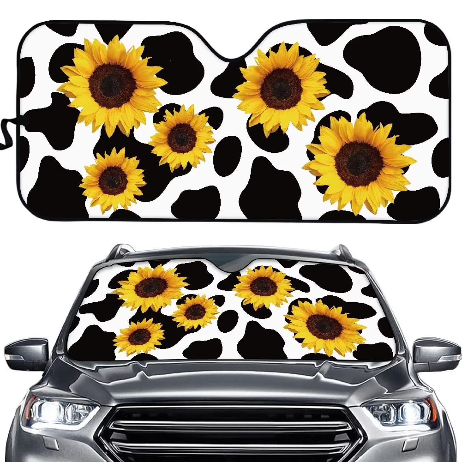 ZFRXIGN Sonnenblume Kuh Windschutzscheibe Sonnenschutz für Frauen Auto Frontscheibe Sonnenschutz Western Sonnenblende Auto SUV LKW Schutz hält Ihr Fahrzeug kühl ZFRXIGN Sonnenblume Kuh Windschutzscheibe Sonnenschutz für Frauen Auto Frontscheibe Sonnenschutz Western Sonnenblende Auto SUV LKW Schutz hält Ihr Fahrzeug kühl von ZFRXIGN