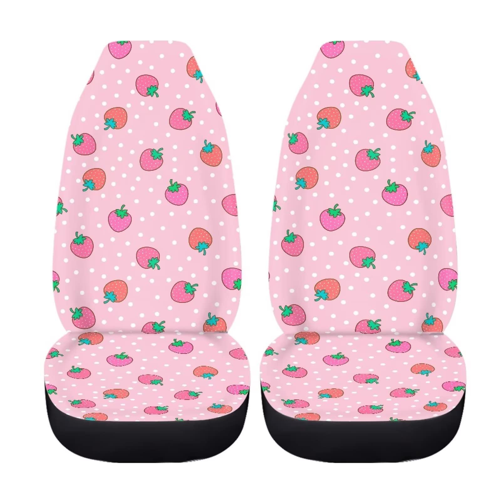 ZFRXIGN Strawberry Autositzbezüge Nur Vordersitze Auto Fahrzeug Kissenbezug für Autos SUV LKW Universal Fit 2er Set Rosa Autozubehör Polka Dots ZFRXIGN Strawberry Autositzbezüge Nur Vordersitze Auto Fahrzeug Kissenbezug für Autos SUV LKW Universal Fit 2er Set Rosa Autozubehör Polka Dots von ZFRXIGN
