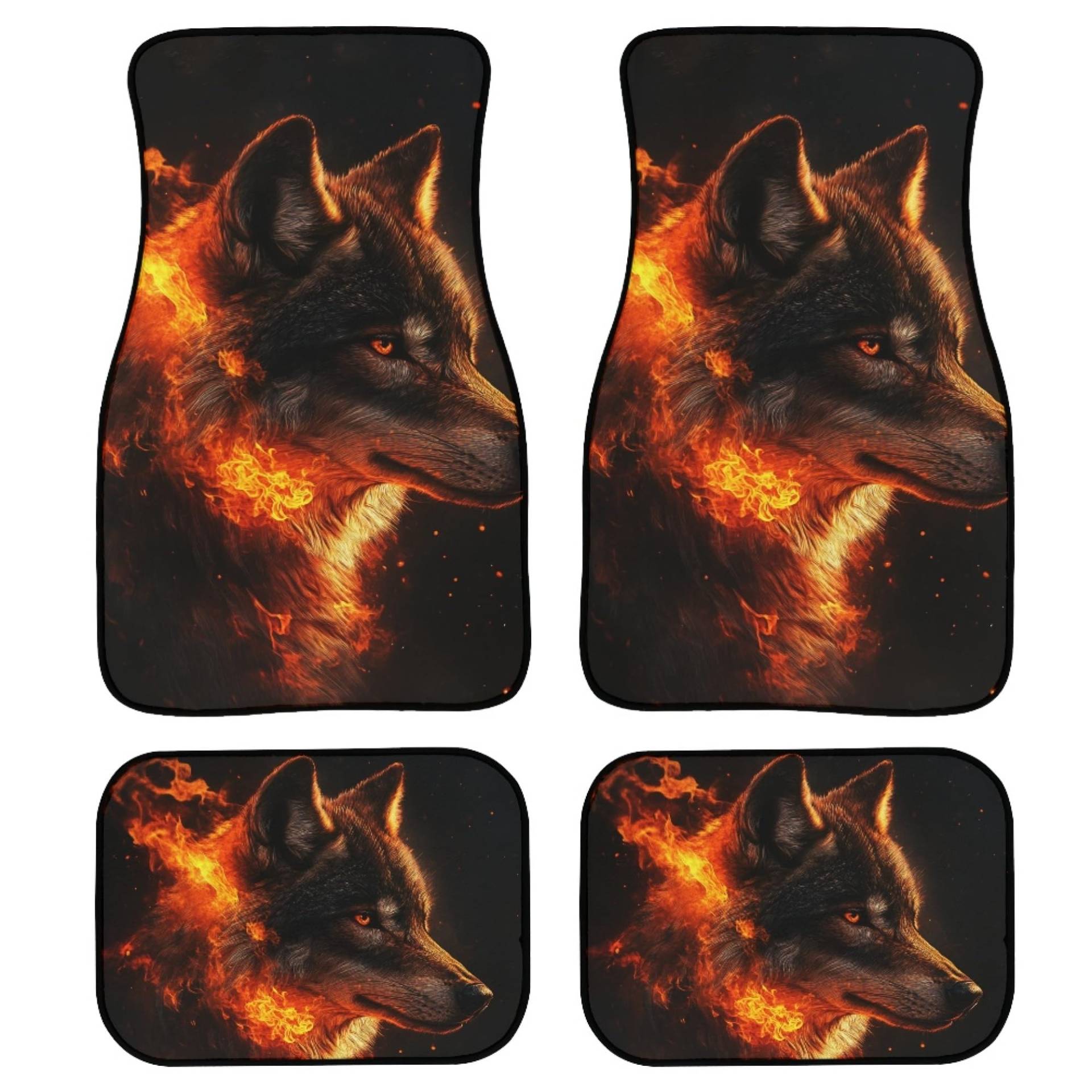 ZFRXIGN Wolf Fußmatten für Auto SUV & LKW Heavy Duty Schutz Fußmatten mit Rutschfester Rückseite Universal 4 Stück Innenraum Automobilzubehör Abstraktes Feuer ZFRXIGN Wolf Fußmatten für Auto SUV & LKW Heavy Duty Schutz Fußmatten mit Rutschfester Rückseite Universal 4 Stück Innenraum Automobilzubehör Abstraktes Feuer von ZFRXIGN